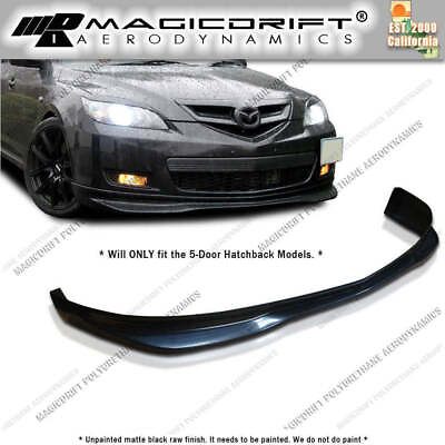 #ad For 07 08 09 Mazda 3 Mazda3 Hatchback MS Urethane Front Bumper Lip Speed Style $141.99