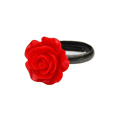#ad Rose Adjustable Statement Ring 16 Color Choices