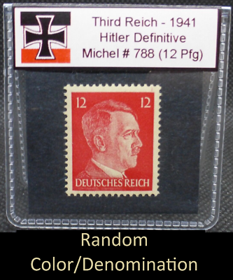 #ad Adolf Hitler 1941 WW2 Reichspfennig Stamp Third Reich Nazi Germany MNH Pfennig