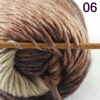 #ad AIPYARN 1BallX50gr Chunky Hand Shawls Rainbow Wool Knitting Crochet Yarn 06