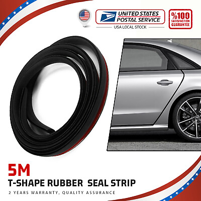 #ad Universal 10M t Type Car Door Edge Trim Rubber Seal Strip Anti dust Weatherstrip