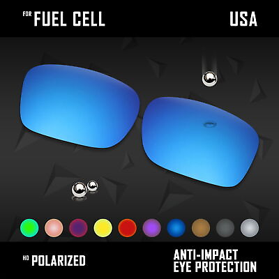 #ad Anti Scratch Polarized Replacement Lenses for Oakley Fuel Cell OO9096 Options