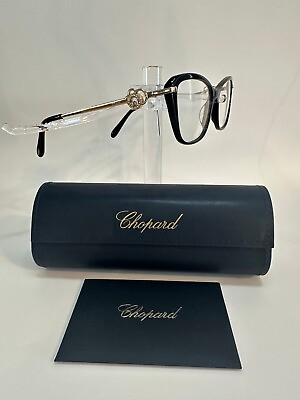 #ad Chopard VCH237S 23KT GP Eyeglass 0700 Black Gold 53 17 135 Brand New