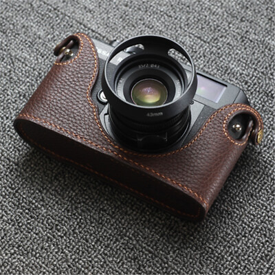 #ad VOIGTLANDER Bessa R2 Camera Half Case Genuine Leather Handmade Protective Cover