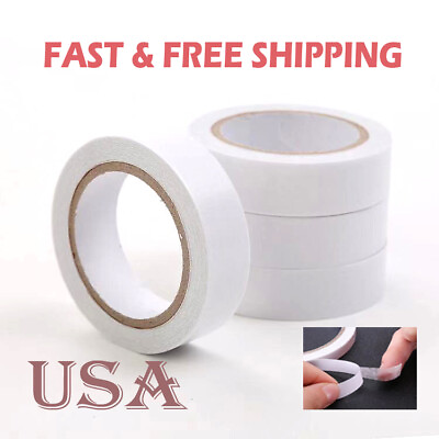 #ad 50M Double Sided Tape Rolls Strong Adhesive For Home DIY Crafts Arts Office
