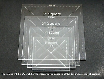 #ad Acrylic Square Quilting Template Choice of Sizes
