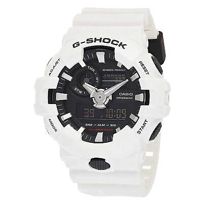 #ad Casio Men#x27;s Watch G Shock Quartz Black Analog Digital Dial White Strap GA700 7A