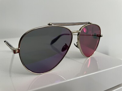 #ad Alexander McQueen Aviator Gold Frame Sunglasses AM0057S 004 NEW W O Tags $129.99