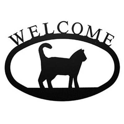 #ad Happy Cats Welcome Sign in 2 Sizes 3 Silhouettes Made in USA