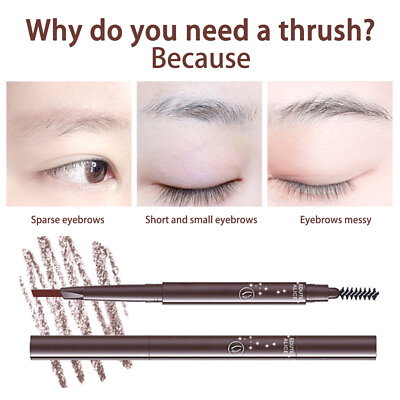 #ad Dual Ended Tattoo Eyebrow Pencil Long Lasting Waterproof Sweatproof Eyebrow Pen