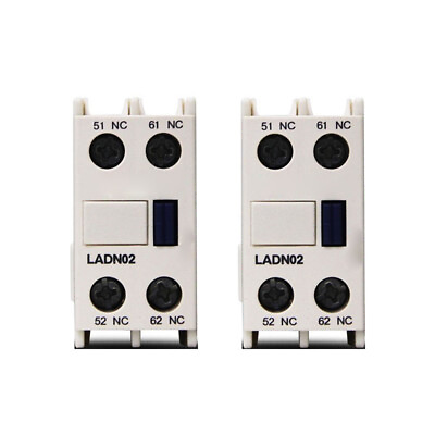 #ad 2PCS For LADN02C 2NC Contactor Auxiliary Contact