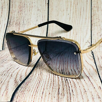 #ad Men Designer Sunglasses Classic Green Tea Lens Gold Luxury 2022 Model New Style $19.98