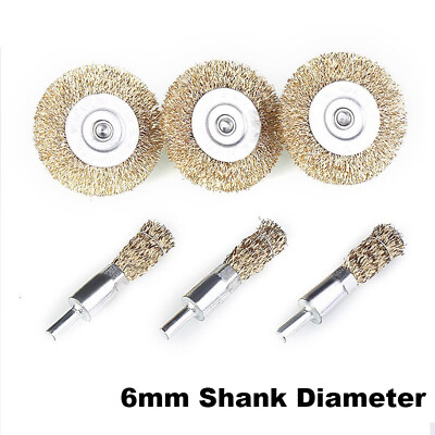 #ad 6mm Shank Diameter Wire Wheel Cup Brush Grinding Wheels Cleaning Wheel Cup Tool