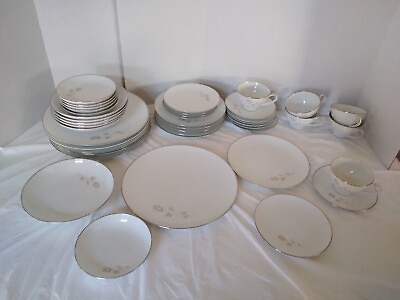 #ad 54 PC Noritake 6311 Pasadena 7 Plate Sizes 8 Each except ONLY 6 Lunch Plates