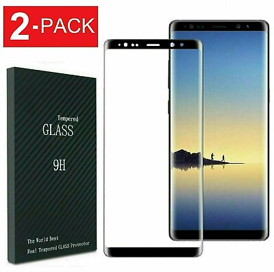 #ad 2 Pack Case Friendly Tempered Glass Screen Protector For Galaxy S8 Plus Note 8 9