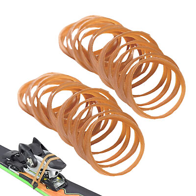#ad 30 Pieces Ski Brake Retainers Binding Straps Durable Widened Rubber Rings