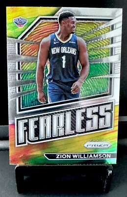 #ad 2022 23 Panini Prizm ZION WILLIAMSON Fearless #19 New Orleans Pelicans