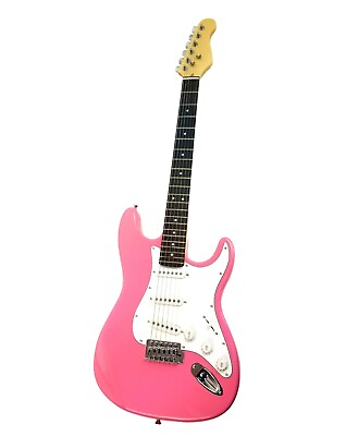 #ad Zenison 6 String ELECTRIC GUITAR 6 String Right Handed Solid Body Hot PINK $89.99