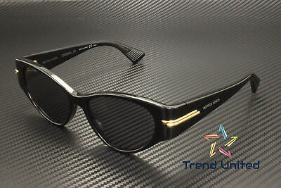 #ad BOTTEGA VENETA BV1002S 001 Cat Eye Acetate Black Grey 55 mm Women#x27;s Sunglasses