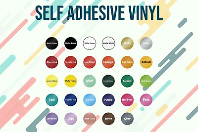 #ad Permanent Adhesive Backed Vinyl Sheets 12#x27;#x27; x 12#x27;#x27; 40 Sheets Assorted Colors