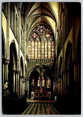 #ad DOL DE BRETAGNE The Cathedral Choir Interior c1970s Vintage Postcard