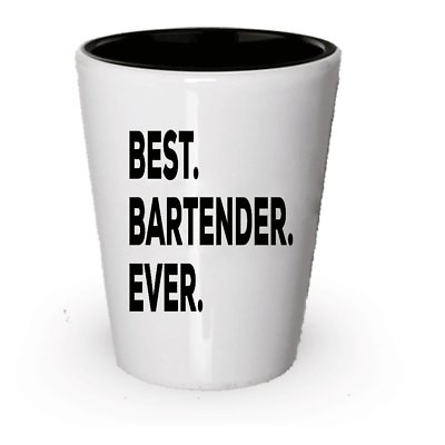 #ad Best Bartender Shot Glass Bartender Gifts For Women Men Funny Gift ...