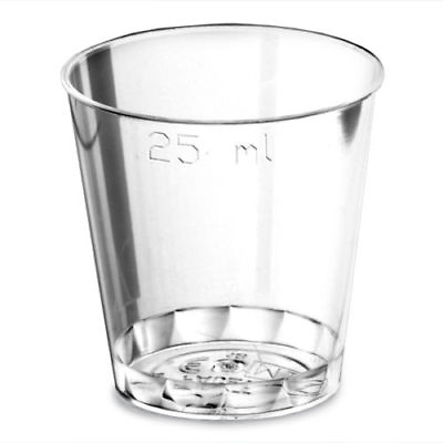 #ad Disposable Shot Glasses CE 25ml To Brim Pack of 100 Plastic Shot Glasses