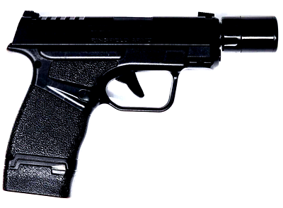 #ad Pistol Shaped Gun Lighter METAL ABS Fine Quality W Case amp; Barrel Attach