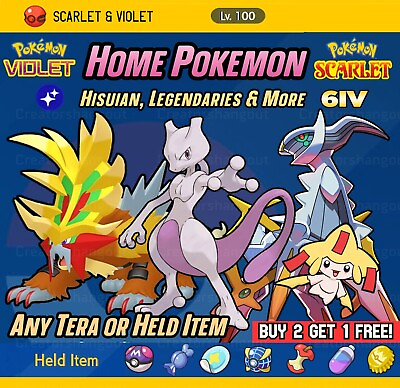 #ad Pokémon Scarlet and Violet ⭐️ Pokemon Home ⭐️ New Releases ✨ Shiny 6IV amp; EVs