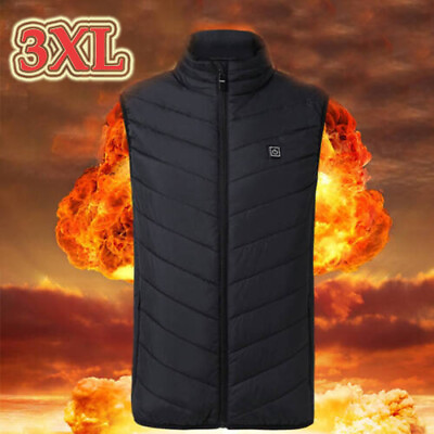 #ad Winter Heated Vest Electric USB Jacket Winter Warm Men Women Body Heating Coat