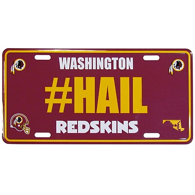 #ad Washington Redskins Aluminum License Plate #HAIL NFL Football