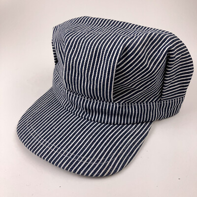 #ad Fairway St Louis Brand Engineer#x27;s Cap Adult Size Blue White Pin Stripes Hat