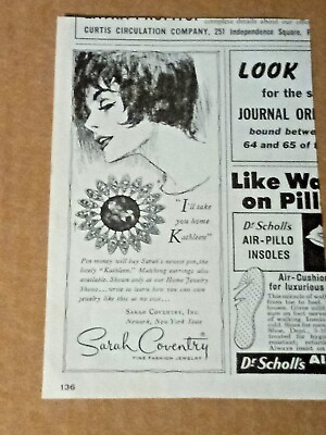 #ad 1964 small print ad Sarah Coventry fashion jewelry Kathleen vintage advertising