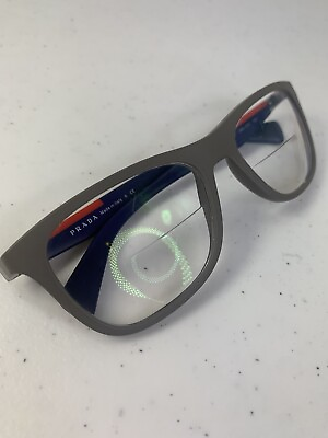 #ad PRADA Framed Spectacles GLASSES FRAMES Eyewear Gray Blue Red 04F 135