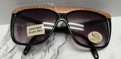 #ad Vintage R.O.C. Snake Skin Sunglasses Taiwan