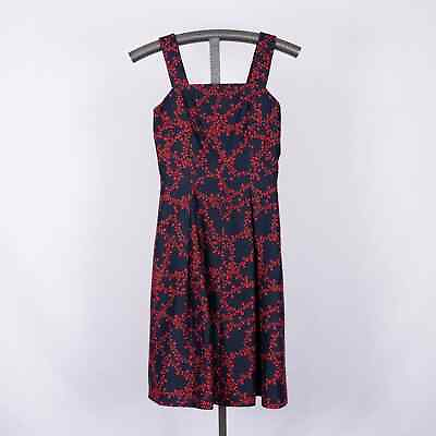 #ad NEW Draper James Collection Clover Vines Dress Blue Red Women#x27;s Size 0 NWT