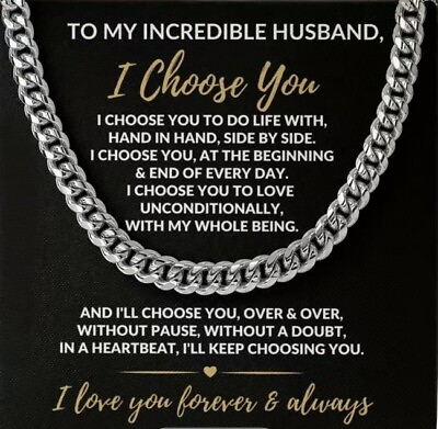 #ad To My Incredible Husband Necklace Chain Perfect Gift For Husband Xmas Bday
