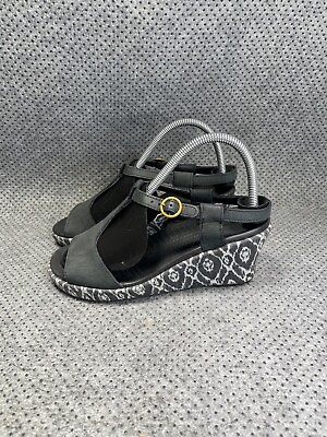 #ad Crocs Leigh Ikat Black Wedges Size 8 Womens