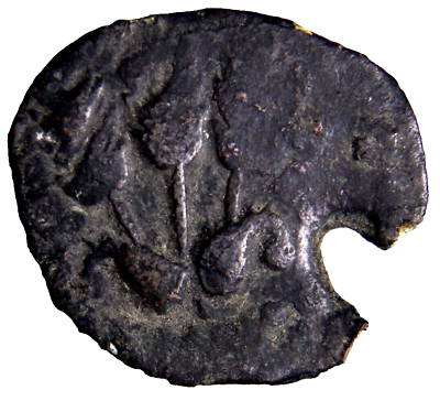#ad JUDAEA. Agrippa I. 52 59 .Jerusalem.Ae. Obv : BACIΛEWC AΓPIΠA . Roman Coin w COA