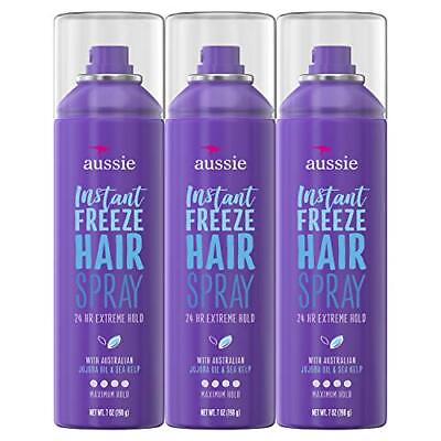 #ad High Quality 3Pack ORIGINAL Aussie Instant Freeze Hairspray Strong Hold 7OZ