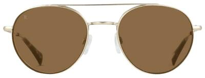 #ad Raen Aliso Size 51 Sunglasses Satin Gold Tortoise Bronze brown Unisex Round