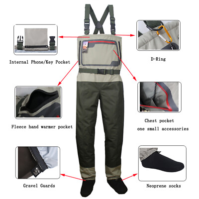 #ad Fishing chest waders Breathable Stocking foot Wader Hunting Pants For Fishing
