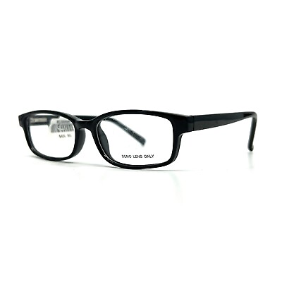 #ad MP 9003 BK Black Mens Rectangle Full Rim Eyeglasses 52 17 145