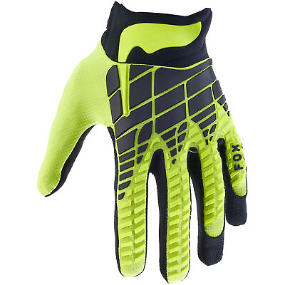 #ad Fox Racing 360 Gloves Secure Fit Knuckle Coverage Lightweight Fluorescent Yellow