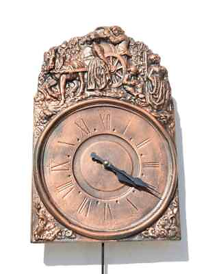 #ad Vintage Wall Old Clock Decor Home BATTERY QUARTZ Bronze Retro Handmade Germany