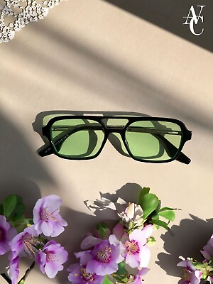 #ad Unisex Green Sunglasses