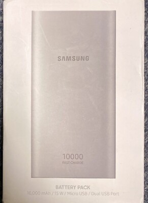 #ad Samsung 10000mAh Portable Battery with Micro USB Cable Silver