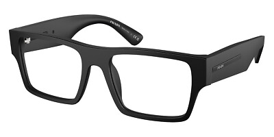 #ad Prada PR Eyeglasses Men Matte Black 55mm New 100% Authentic