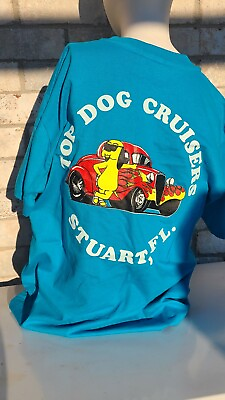 #ad Vintage 90#x27;s Hanes Top Dog Cruisers Car Show Stuart Fl T Shirt Single Stitich M