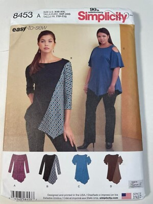 #ad 2017 Simplicity 8453 Misses Knit Tops size A XXS XXL sewing pattern uncut NEW FF